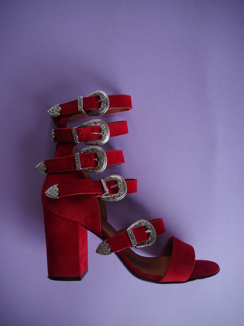 RED SANDALS